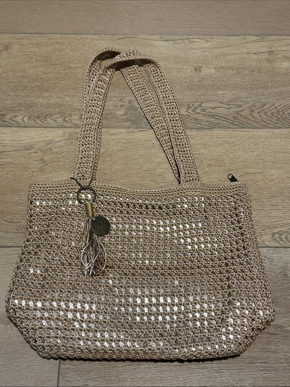 The SAK Tan Woven Tote Bag